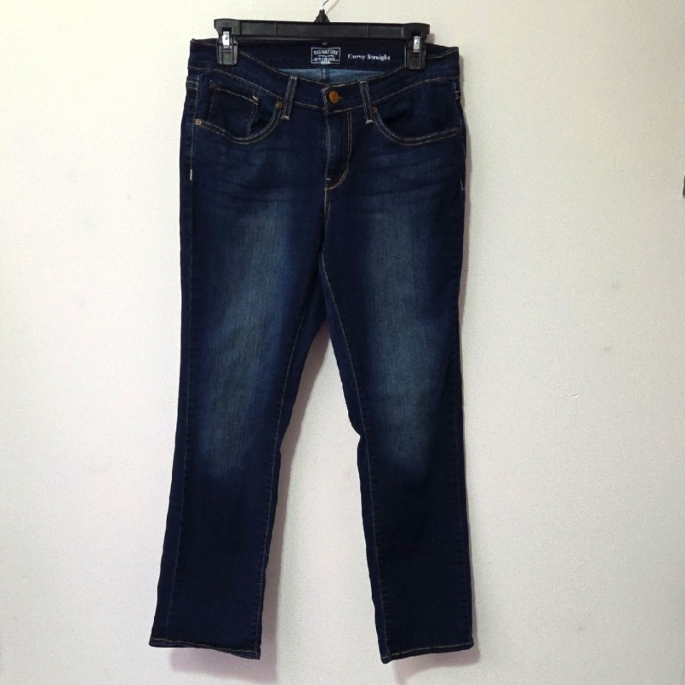 Levi's Blue Curvey Straight Leg Jeans Classic Style